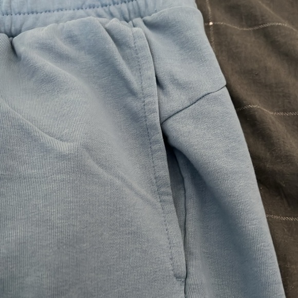 Puma Sky Blue Joggers with White Panels - Picture 3 of 9